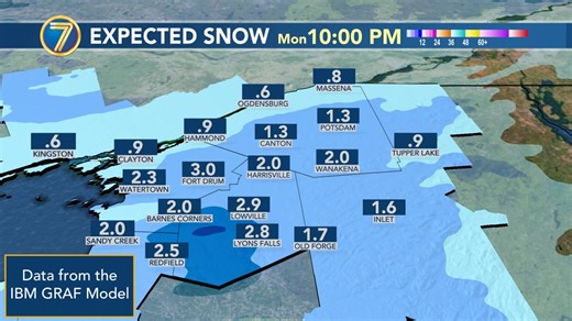 A Winter Weather Advisory has been issued for Jefferson, Oswego, Lewis county(ies) until Dec 29 10:00AM The 7News Weather Team will provide updates as needed. | Kris Hudson