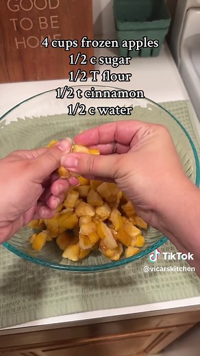 Quick Apple Crisp using frozen apples that needed to be used! I am so ready for fall baking! #applecrisp #cookingathome #fallbaking #fallrecipes #applerecipes #bakingathome