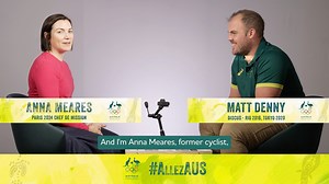 Are Anna Meares and Matthew Denny competitive? Maybe a little... Who will be the sling puck champion? 🏒 #AllezAUS | Athletics Australia | Australian Olympic Team