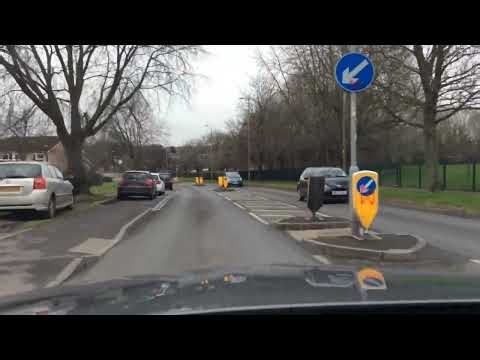 Brighton Hill Roundabout from Western Way 3rd exit to Bright Way, Basingstoke Driving Test Route