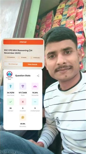 SSC CPO Reasoning Mini Mock 25 November😱😱#trending #motivation#studyadvice #motivational#studytips #