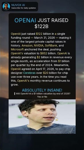 OPENAI JUST RAISED $122B