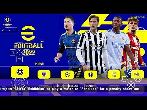 🆕 eFOOTBALL PES 2022 PPSSPP Full Update Transfers 2022 English Version & Camera PS5 Best Graphics HD