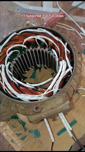 3 phase induction motor winding connection #electriclearn #motorwinding #electrical