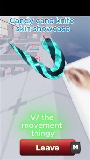 Candy cane knife showcase #robloxrivals #rivals #roblox