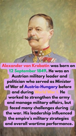 Alexander von Krobatin: Austrian War Minister and His Role in WWI