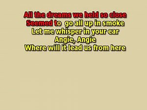 Angie The Rolling Stones best karaoke instrumental lyrics cover
