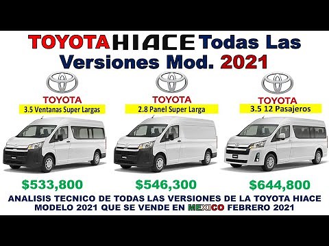 Toyota HIACE 2021 - Todas Las Versiones (Cargo, Ventanas, 12 Pasajeros) LA VAN MAS SEGURA DE MEXICO
