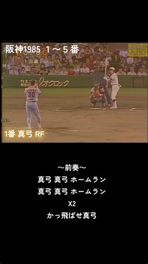 阪神タイガース応援歌：1985年の名選手たち