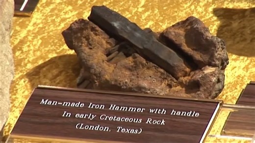 This hammer was allegedly trapped in stone older than humanity