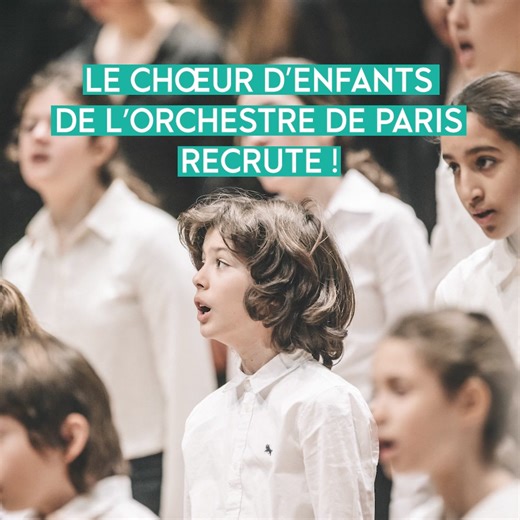 5.5K views · 78 reactions |  Le Chœur d’enfants de l’Orchestre de Paris – Philharmonie de Paris recrute ! Inscriptions ouvertes jusqu’au lundi 29 avril 2024. Rendez-vous ici : https://www.orchestredeparis.com/fr/page/102/le-choeur-denfants-recrute  130 chanteurs, du CM1 à la 3ème  Cursus extrascolaire © Denis Allard | Orchestre de Paris | Facebook