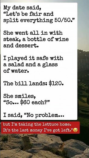 She Wanted to Split the Bill… Until the Check Arrived 😂