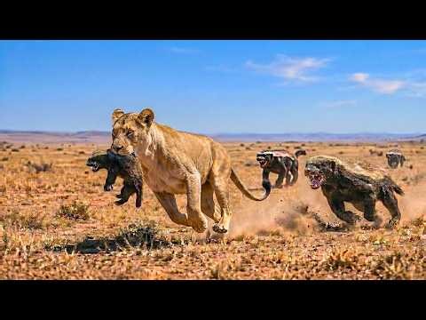Lion vs Honey Badger – A Life-or-Death Battle to Save the Cub. Who Will Win?