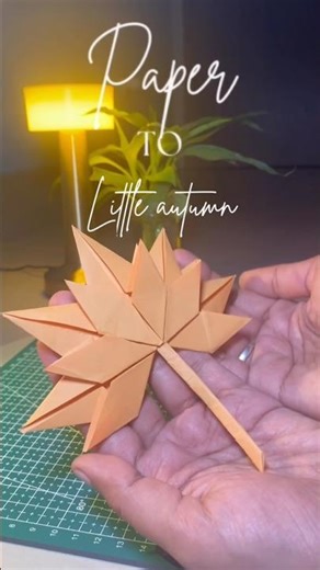 Turning Paper Into an Autumn Leaf 🍁✨ #shorts #craft #origami