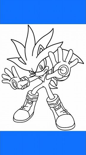 DRAW Silver the Hedgehog like a PRO from Sonic the Hedgehog! #art #drawing4kids #drawingtechniques
