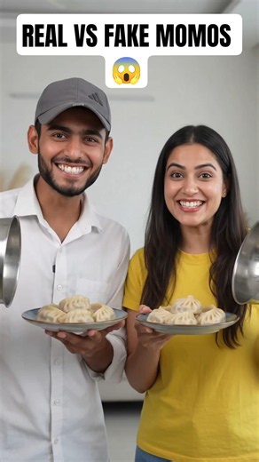 REAL VS FAKE MOMOS CHALENGE😱 #shorts #shortsfeed #short #usashorts #shortsfeed #real #vs #momos #usa