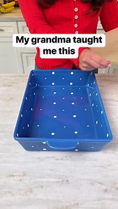 Liz Richards | Daily Original Vids on Instagram: "How to easily fold parchment paper to fit rectangle and square baking dishes #parchment #bakinglove #bakingtips #folding"