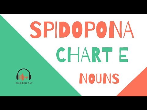 SPIDOPONA | Chart E Song | Nouns | Classical Conversations