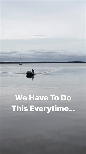 Our dinghy is a 10.5’ RIB (ridged inflatable boat) meaning it has a solid bottom with inflatable tubes. Our bottom is made of fiberglass and the tubes are hypalon. We have a 15 hp Mercury 4 stroke outboard. This little boat is the equivalent to a family car. When we are coming into shore, as the water gets shallow we have to lift the motor into a shallow draft position to keep the propeller from hitting the bottom or rocks and getting damaged. We can’t go fast when it’s in this position so we ha