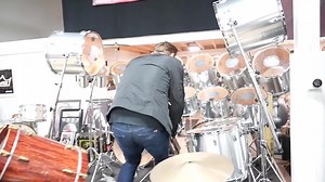 Playing around on a REALLY big drumset! Thanks to David Frangioni and the Modern Drummer team. | Gavin Harrison