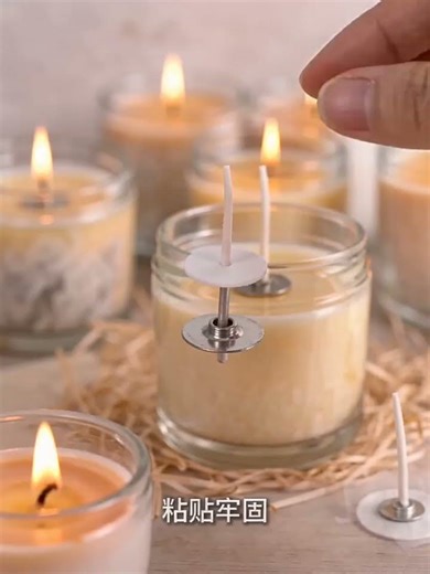 How to Keep Candle Wicks Centered | Candle Wick Stickers for DIY Candle Making #candlewick