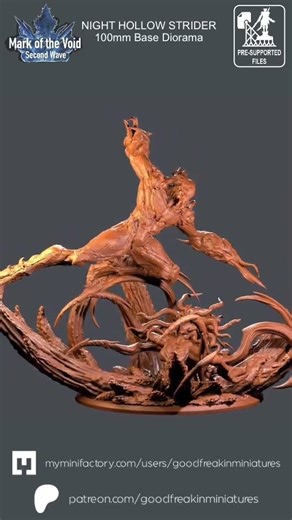 NIGHT HOLLOW STRIDER 100mm Base Diorama - MARK OF THE VOID - SECOND WAVE - December 2025 Release