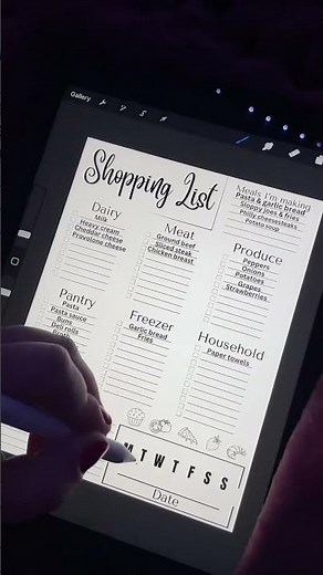 Stay organized with your own editable grocery list – perfect for meal planning!