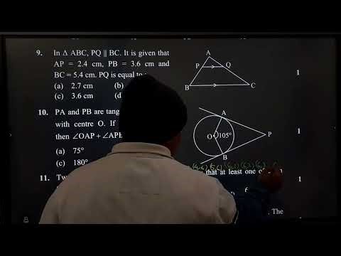 Triangle,circle and probability pyq 2025 class 10th Maths 