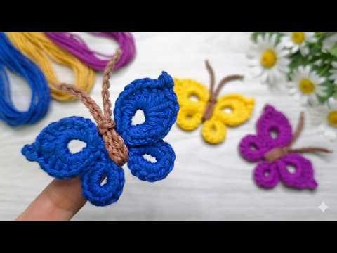 Want to Crochet a Perfect Butterfly? Try This Easy Method! 🦋