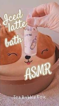 ASMR spa roleplay 🧊☕️ Iced latte bath ☕️🧊 Washing Squishmallows plushie