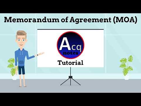 Memorandum of Agreement (MOA) Tutorial