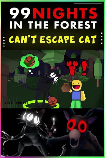 How to Tame the Cat? 99 Nights in the Forest #99nightintheforest #roblox #animation