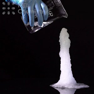 The final scene is like magic. Really beautiful experiment! When hydrate of sodium acetate is heated, it will dissolve in its own crystallization water, forming a supersaturated solution. If this solution is cooled to room temperature, it will be stable, but if small particles of dust or salt crystals get into it, it will crystallize with the release of a large amount of heat. This property is used in chemical heaters. For safe chemistry experiments to do at home, go here: https://goo.gl/H06xyR 