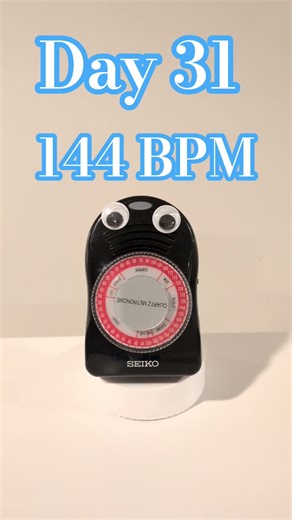 Posting my metronome "Metty" but each day it goes up by 6 BPM. DAY THIRTY-ONE: 144 BPM