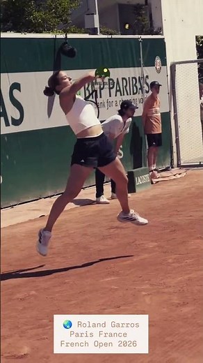 Greek MARIA SAKKARI's Great Practice Efforts | French Open 2026 | #Paris | #France | Roland Garros