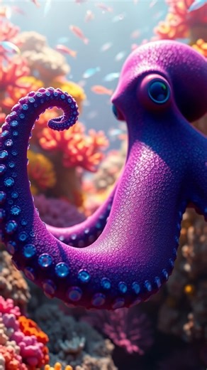 An octopus can taste and smell with every inch of its arms, using thousands of tiny chemical sensors to explore the world in ways you can’t even imagine... #OceanMysteries #NatureWonder