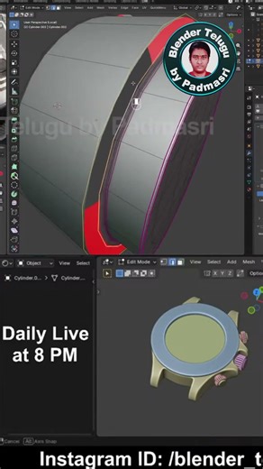 BLENDER Geometry: How to Bridge Edge Rings Fast #youtubeshorts #blendertutorial #blender3d #cgi