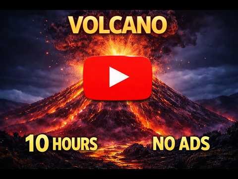 10 HOURS - NO ADS | BLACK SCREEN | VOLCANO