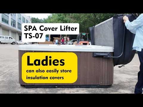 TS-07 Economic Cover Lifter — Plastic Base, Aluminum Arm, Foam Protection | Spa Essential
