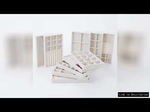 1PC, Flocking Jewelry Box Jewelry Tray, Color: Beige