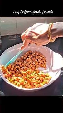 Recipe 👇| Airfryer Snacks For Kids | Banana Oats Cake |Masala Peanuts | Raagi Suji Strips
