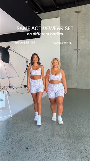 Activewear Set Showcase on Diverse Body Types