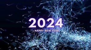 Feliz Año Nuevo 2024 Sobre Fondo Azul 2024 Celebración Año