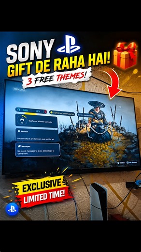 Sony Is Giving 3 FREE PS5 Themes! 🎁 Redeem Code Available | Limited Time #ps5 #gta6 #gtaworlopen