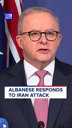 Prime Minister Anthony Albanese has responded to the US-Israeli strikes on Iran, saying Ayatollah Ali Khamenei "was responsible for orchestrating attacks on Australian soil". #9News LIVE UPDATES: https://nine.social/15Hu | 9 News Sydney