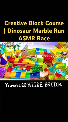Fun Dinosaur Marble Run ASMR | Satisfying Animal Track Challenge