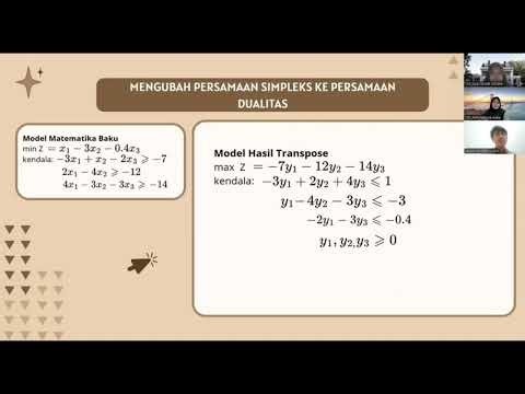 Project Program Linear Kelompok 6 | Metode Simpleks dan Dualitas