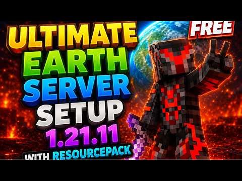 🔥 FREE 1.21.11 EARTH SMP SETUP 🌍 | CUSTOM GUI 🎨 + RESOURCE PACK ⚡ (DOWNLOAD NOW!) #minecraftserver