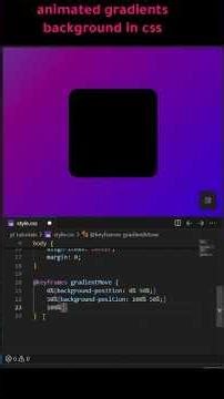 create an animated colors background using linear gradient in css #css #coding #viral #viralshorts