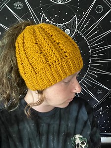 Braided Ponytail Beanie/hat - Etsy
